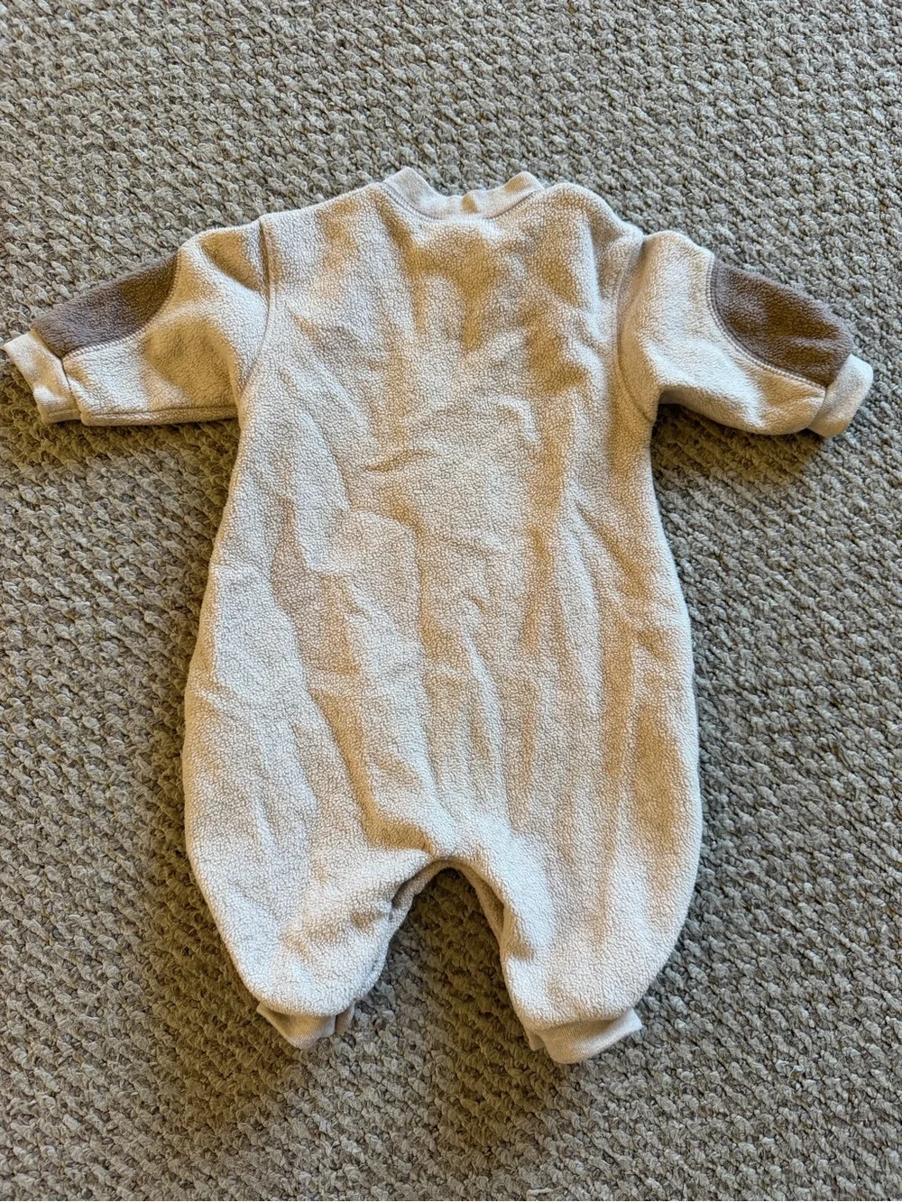 OshKosh B'gosh Beige One-Piece with Brown Moose Patch